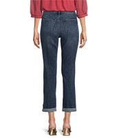 NYDJ Margot Stretch Denim Lift Tuck® Stripe Patch High Rise Girlfriend Ankle Jean