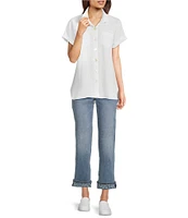 NYDJ Marilyn Lift Tuck® Technology Leopard Print Cuff Ankle Jeans