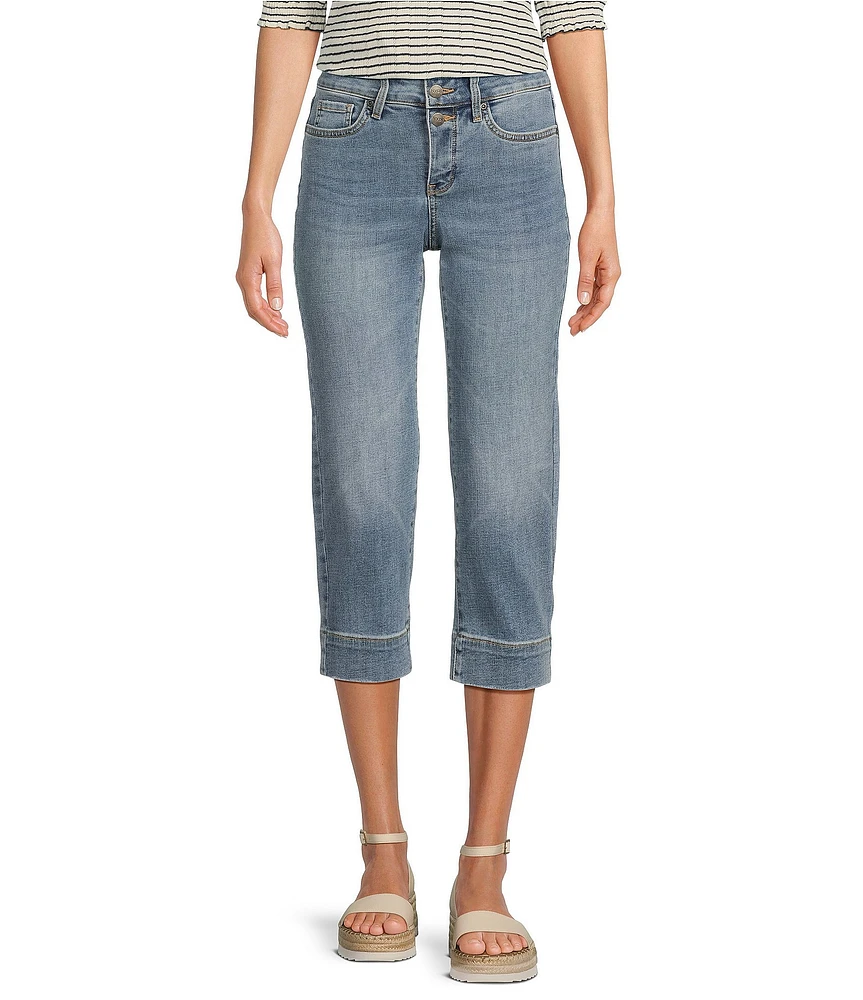 NYDJ Marilyn Lift Tuck® Technology Straight Leg Double Button Waistband Crop Jeans