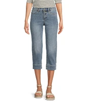 NYDJ Marilyn Lift Tuck® Technology Straight Leg Double Button Waistband Crop Jeans