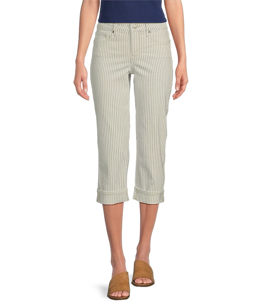 NYDJ Marilyn Lift Tuck® Technology Straight Leg Side Button Cropped Jeans