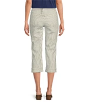 NYDJ Marilyn Lift Tuck® Technology Straight Leg Side Button Cropped Jeans