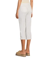 NYDJ Marilyn Lift Tuck® Technology Straight Leg Side Button Plackets Hem Crop Jeans