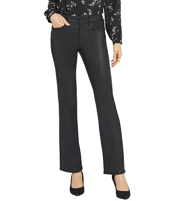 NYDJ Marilyn Mid Rise Straight Leg Coated Denim 5-Pocket Jeans