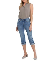 NYDJ Marilyn Cool Embrace® Stretch Denim Slim Straight Mid Rise Capri Stretch Jeans