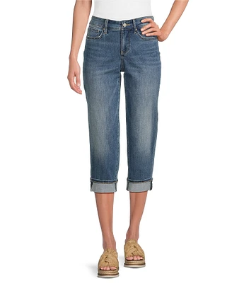 NYDJ Marilyn Cool Embrace® Stretch Denim Slim Straight Mid Rise Capri Stretch Jeans