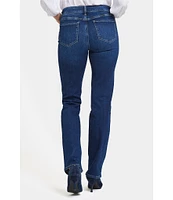 NYDJ Marilyn Stitching Straight Leg High Waisted Jeans