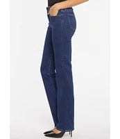 NYDJ Marilyn Stitching Straight Leg High Waisted Jeans