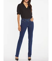 NYDJ Marilyn Stitching Straight Leg High Waisted Jeans