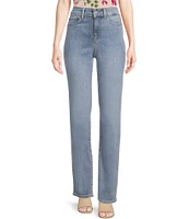 NYDJ Marilyn Stitching Straight Leg High Waisted Jeans