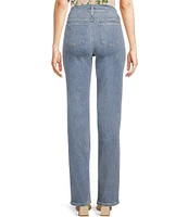 NYDJ Marilyn Stitching Straight Leg High Waisted Jeans