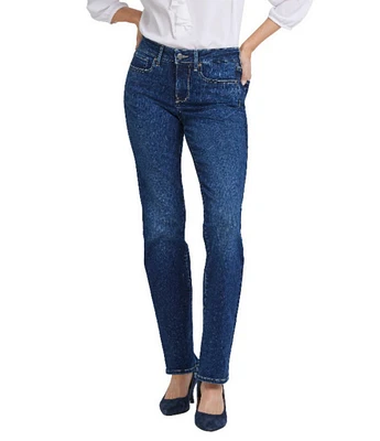 NYDJ Marilyn Stitching Straight Leg High Waisted Jeans