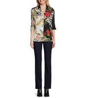 NYDJ Marilyn Stitching Straight Leg High Waisted Jeans