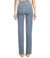 NYDJ Marilyn Stitching Straight Leg High Waisted Jeans