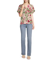 NYDJ Marilyn Stitching Straight Leg High Waisted Jeans