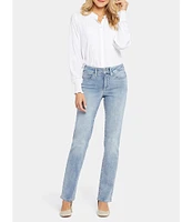 NYDJ Marilyn Stitching Straight Leg High Waisted Jeans