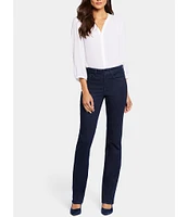 NYDJ Marilyn Stitching Straight Leg High Waisted Jeans