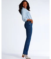 NYDJ Marilyn Straight Leg Mid Rise Jeans