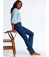 NYDJ Marilyn Straight Leg Mid Rise Jeans