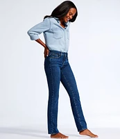 NYDJ Marilyn Straight Leg Mid Rise Jeans