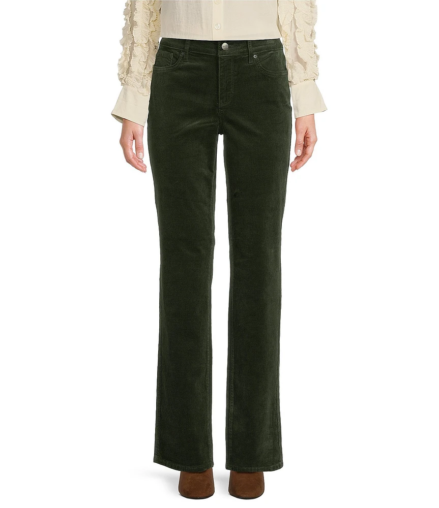 NYDJ Marilyn Straight Leg Mid Rise Fine Wale Corduroy Jeans