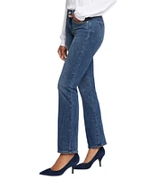 NYDJ Marilyn Straight Leg Stretch Denim Mid Rise Jeans