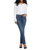 NYDJ Marilyn Straight Leg Stretch Denim Mid Rise Jeans
