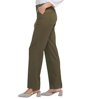 NYDJ Marilyn Stretch Linen Blend Straight Leg Pants