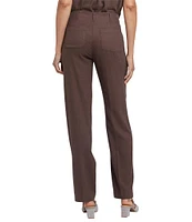 NYDJ Marilyn Stretch Linen Blend Straight Leg Pants