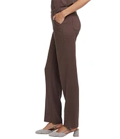 NYDJ Marilyn Stretch Linen Blend Straight Leg Pants