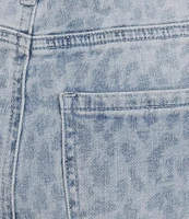 NYDJ Mia Animal Print Stretch Denim Lift Tuck® High Rise Palazzo Ankle Jeans