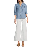 NYDJ Mia Stretch Denim Lift Tuck® High Rise Palazzo Ankle Jeans