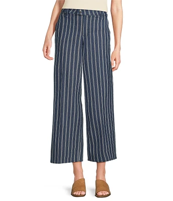 NYDJ Mona High Rise Striped Ankle Trouser Jeans