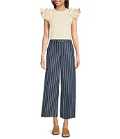 NYDJ Mona High Rise Striped Ankle Trouser Jeans