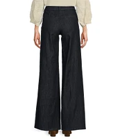 NYDJ Mona Stretch Denim High Rise Wide Leg Trouser Jeans