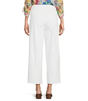 NYDJ Mona Striped High Rise Wide Leg Ankle Trouser Jeans