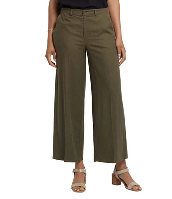 NYDJ Morgan Wide Leg Cropped Trouser Pants