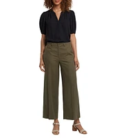 NYDJ Morgan Wide Leg Cropped Trouser Pants