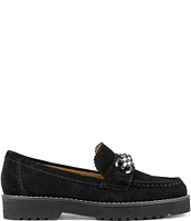 NYDJ Owens Suede Chain Detail Loafers