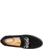 NYDJ Owens Suede Chain Detail Loafers