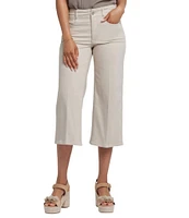 NYDJ Petite Size Brigitte High Waisted Wide Leg Capri Jeans