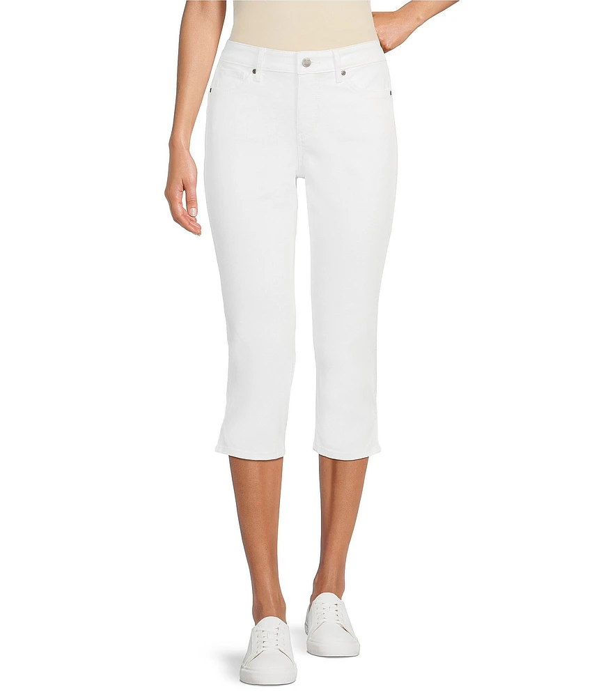 NYDJ Petite Size Chloe Side Slit Hem Capri Jeans