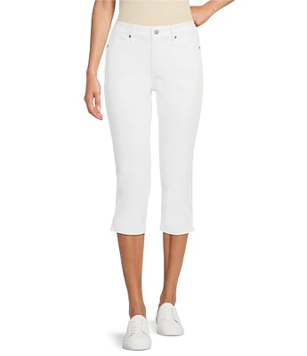 NYDJ Petite Size Chloe Side Slit Hem Capri Jeans