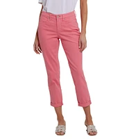 NYDJ Petite Size Margot High Rise Slim Straight Girlfriend Jeans