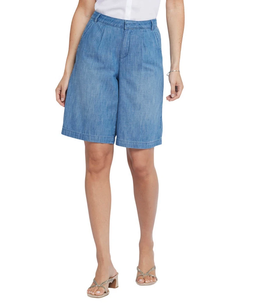NYDJ Petite Size Relaxed High-Rise Bermuda Shorts
