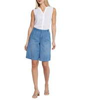 NYDJ Petite Size Relaxed High-Rise Bermuda Shorts
