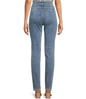 NYDJ Petite Size Sheri Slim Tonal Stitch High Rise Jeans