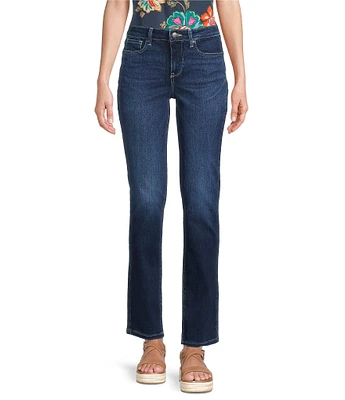 NYDJ Petite Size Sheri Slim Tonal Stitch High Rise Jeans