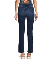 NYDJ Petite Size Sheri Slim Tonal Stitch High Rise Jeans