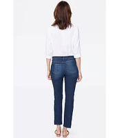 NYDJ Petite Size Sheri Slim Tonal Stitch High Rise Jeans